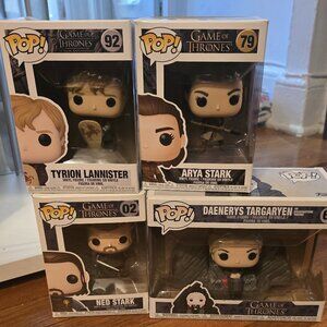FUNKO POP! Game of Thrones 4 Pack, Ned 02 Tyrion 92 Arya 79 Daenerys Vinyl Fig